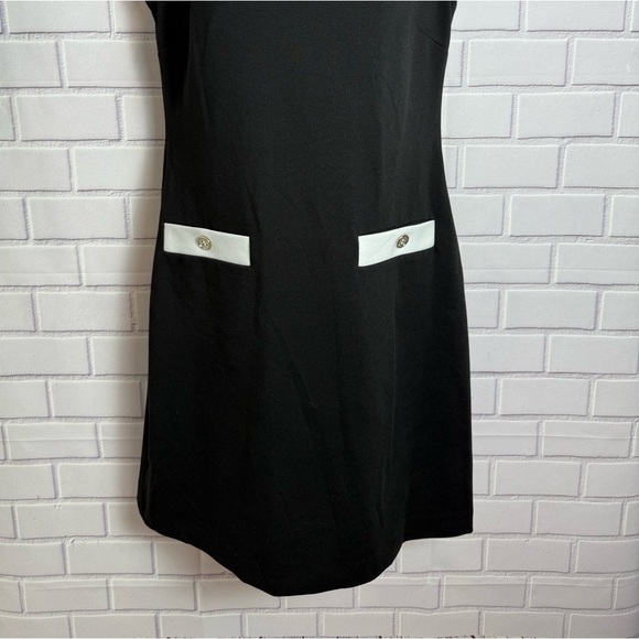 Tommy Hilfiger Black - white Sleeveless Shift Classic  Dress - Size 4 - Picture 4 of 10